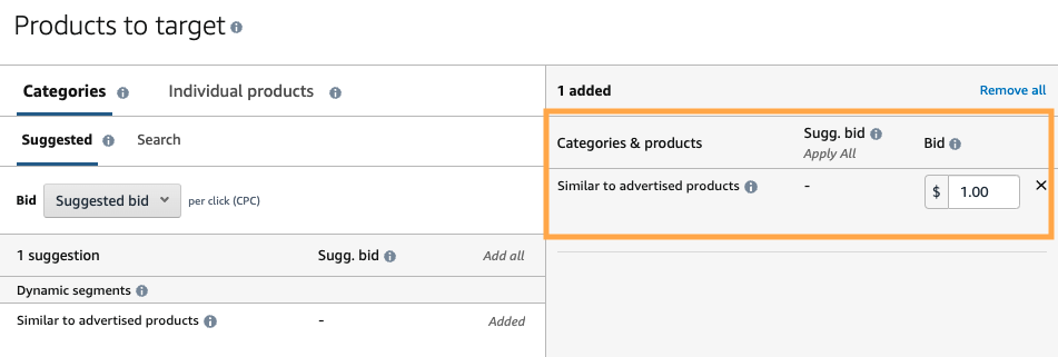 Amazon Adsコンソールの動的なセグメント